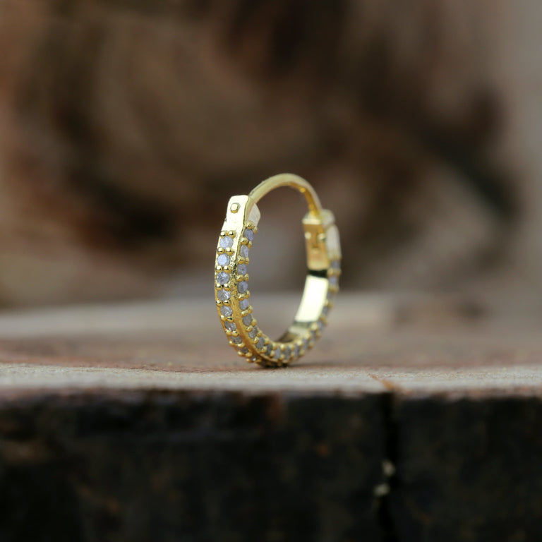 Segment Ring  KENSY DOPPELT 12mm Diamanten 18k Gold