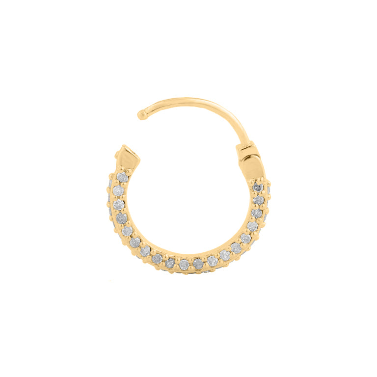 Segment Ring  KENSY DOPPELT 12mm Diamanten 18k Gold