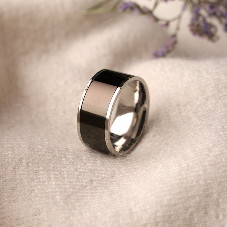 Edelstahl Ring bicolor 10mm