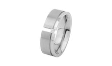 Edelstahl Ring 7mm mit Zirkonia