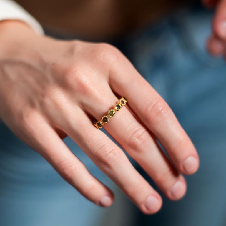 Ring HARRIET LIGHT Multiturmalin 3mm