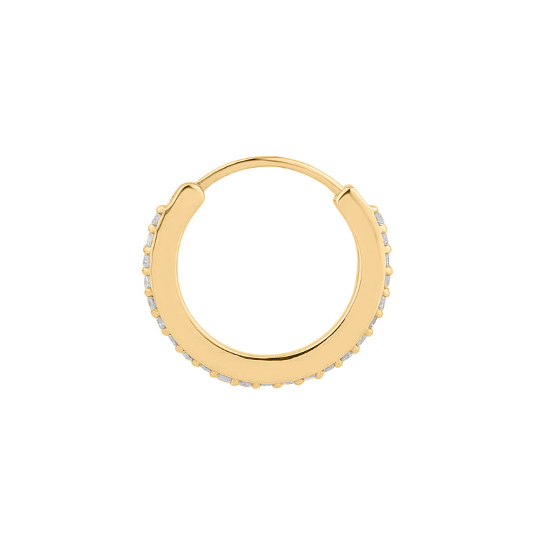 Creolen JULIANA Gold 10mm mit Diamanten