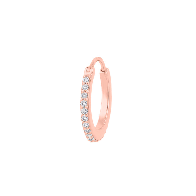Creolen JULIANA Gold 10mm mit Diamanten
