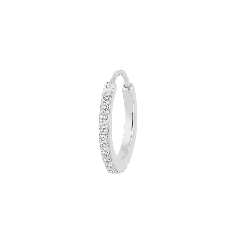 Creolen JULIANA Gold 10mm mit Diamanten