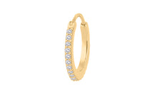 Creolen JULIANA Gold 10mm mit Diamanten