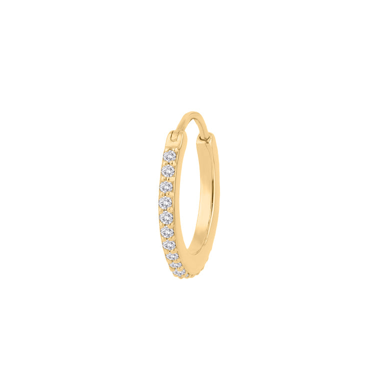Creolen JULIANA Gold 10mm mit Diamanten