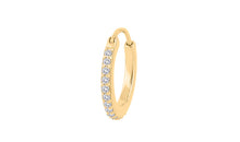 Creolen JULIANA Gold 9mm mit Diamanten