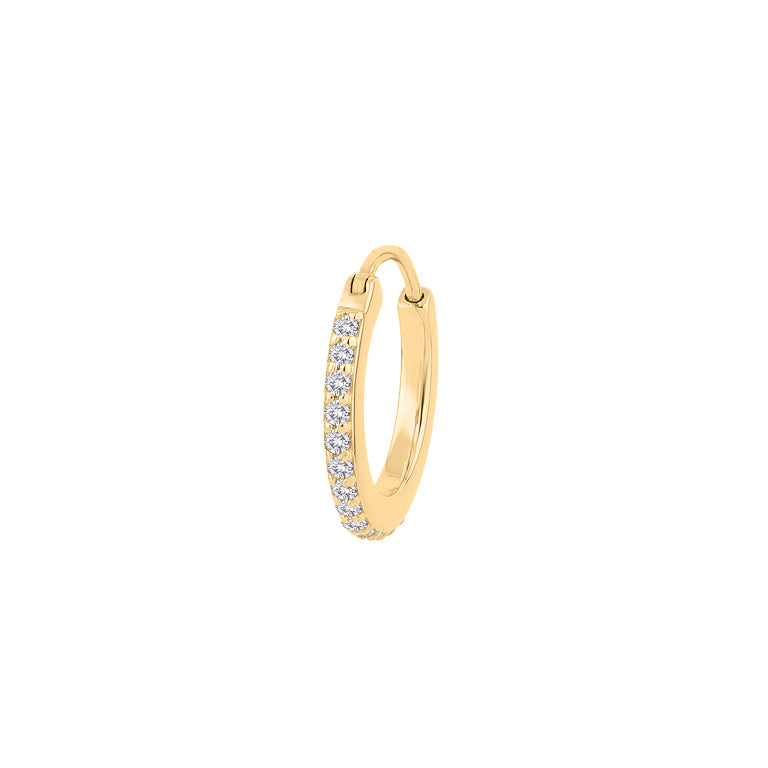 Creolen JULIANA Gold 9mm mit Diamanten
