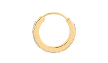 Creolen JULIANA Gold 9mm mit Diamanten