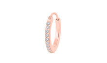 Creolen JULIANA Gold 9mm mit Diamanten