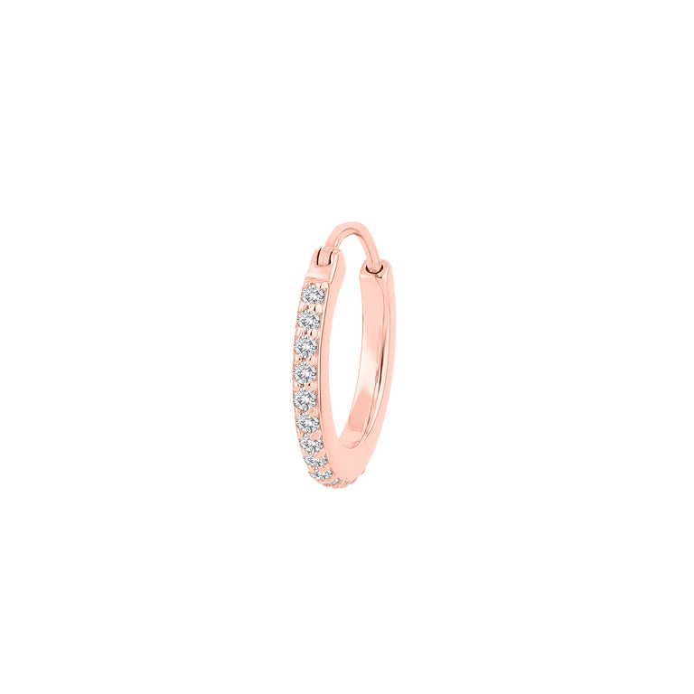 Creolen JULIANA Gold 9mm mit Diamanten