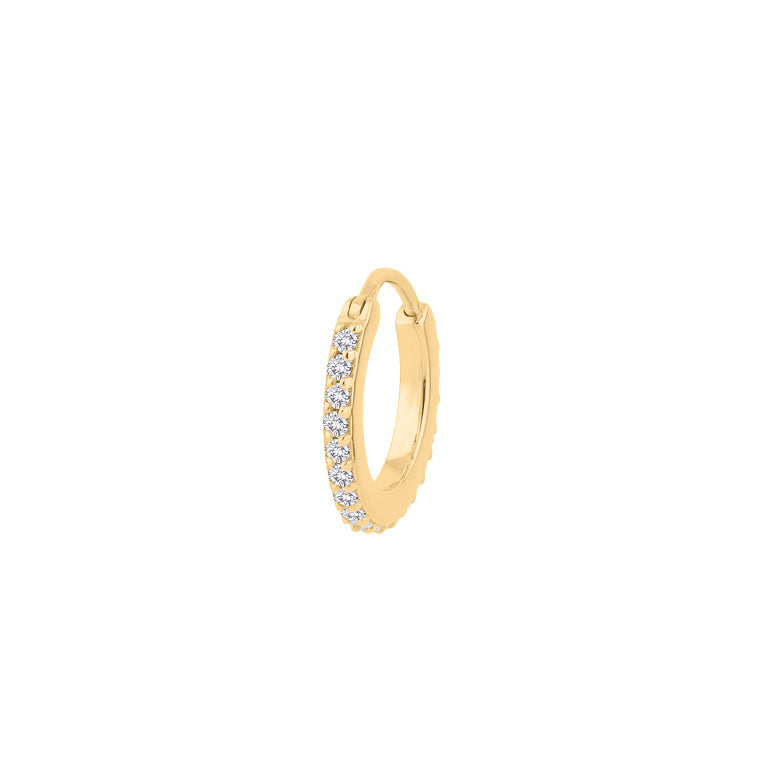 Creolen JULIANA Gold 8mm mit Diamanten