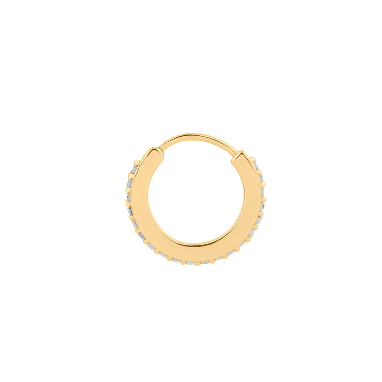 Creolen JULIANA Gold 8mm mit Diamanten