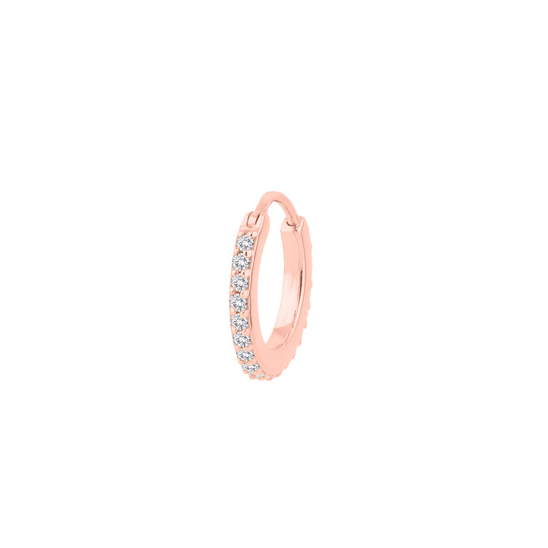 Creolen JULIANA Gold 8mm mit Diamanten