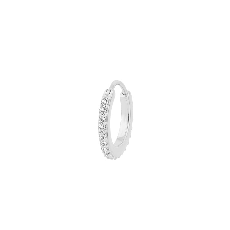 Creolen JULIANA Gold 8mm mit Diamanten