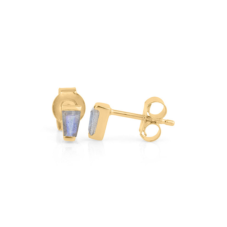 Ohrstecker  MINI KARO mit Labradorit