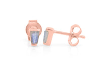 Ohrstecker  MINI KARO mit Labradorit