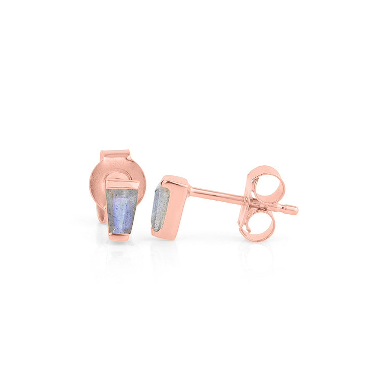 Ohrstecker  MINI KARO mit Labradorit