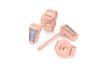 Ohrstecker  MINI KARO mit Labradorit