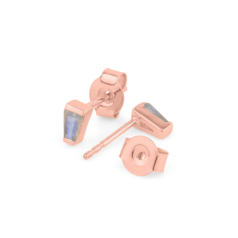 Ohrstecker  MINI KARO mit Labradorit