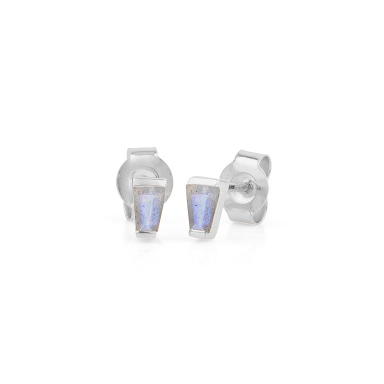 Ohrstecker  MINI KARO mit Labradorit