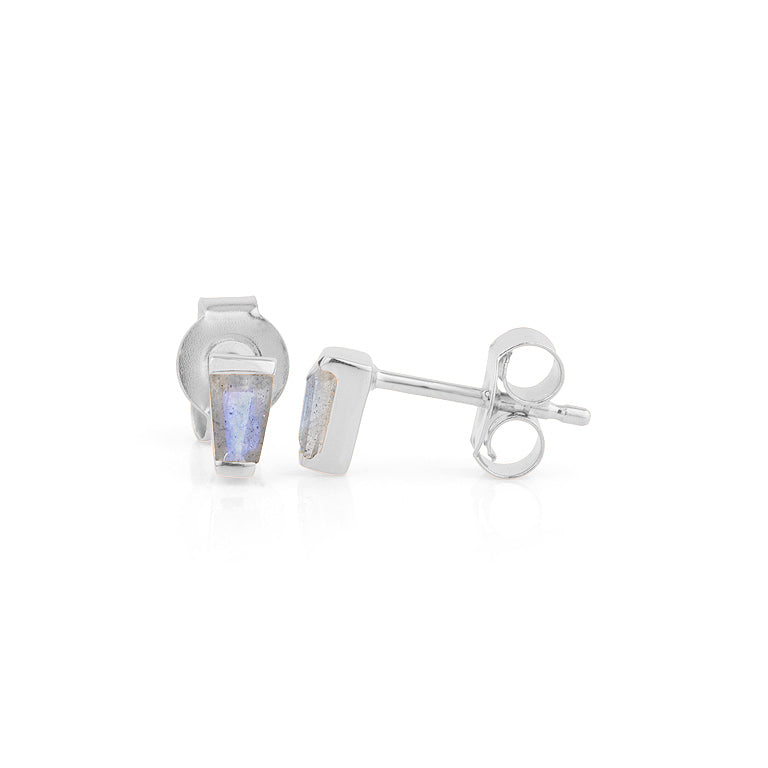 Ohrstecker  MINI KARO mit Labradorit