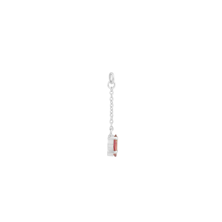 Charm KITE Rosa TURMALIN Krafpenfassung