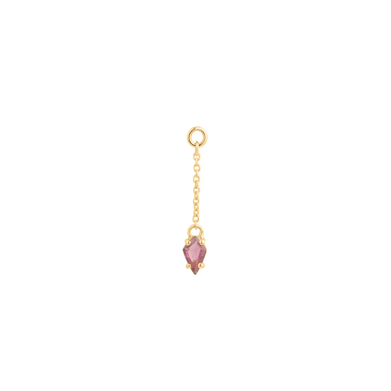 Charm KITE Rosa TURMALIN Krafpenfassung