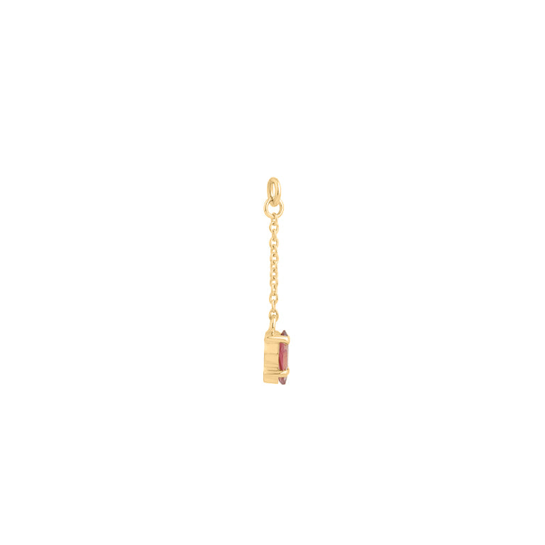 Charm KITE Rosa TURMALIN Krafpenfassung