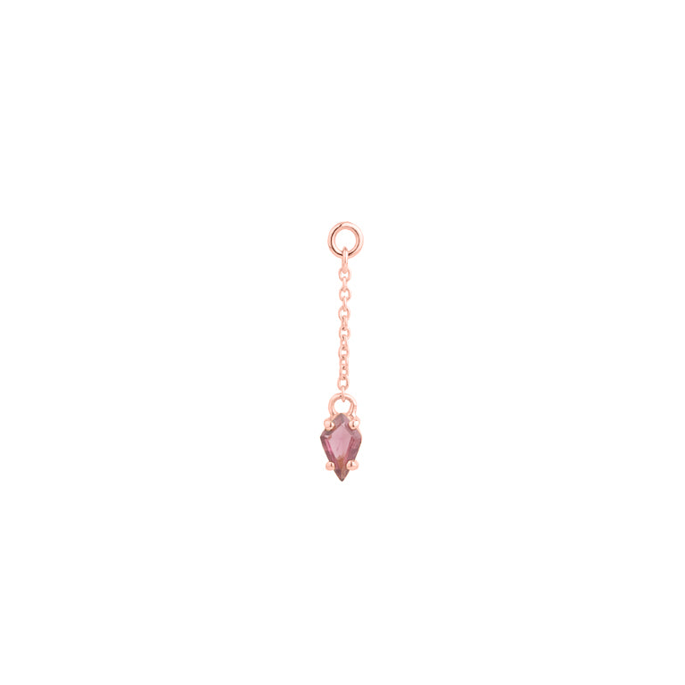 Charm KITE Rosa TURMALIN Krafpenfassung