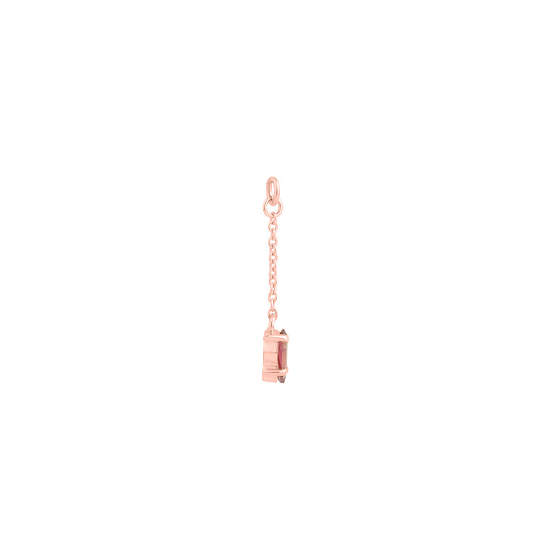 Charm KITE Rosa TURMALIN Krafpenfassung
