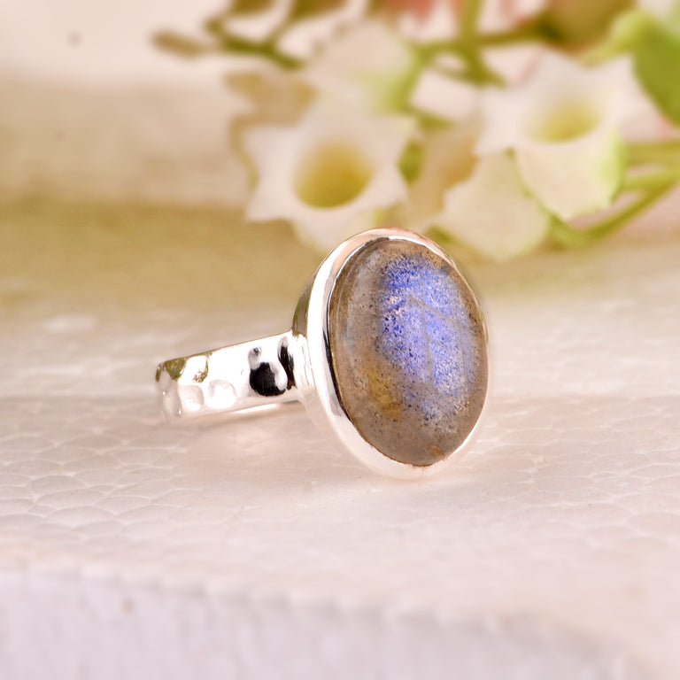 Ring JAMIE mit Labardorit Silber