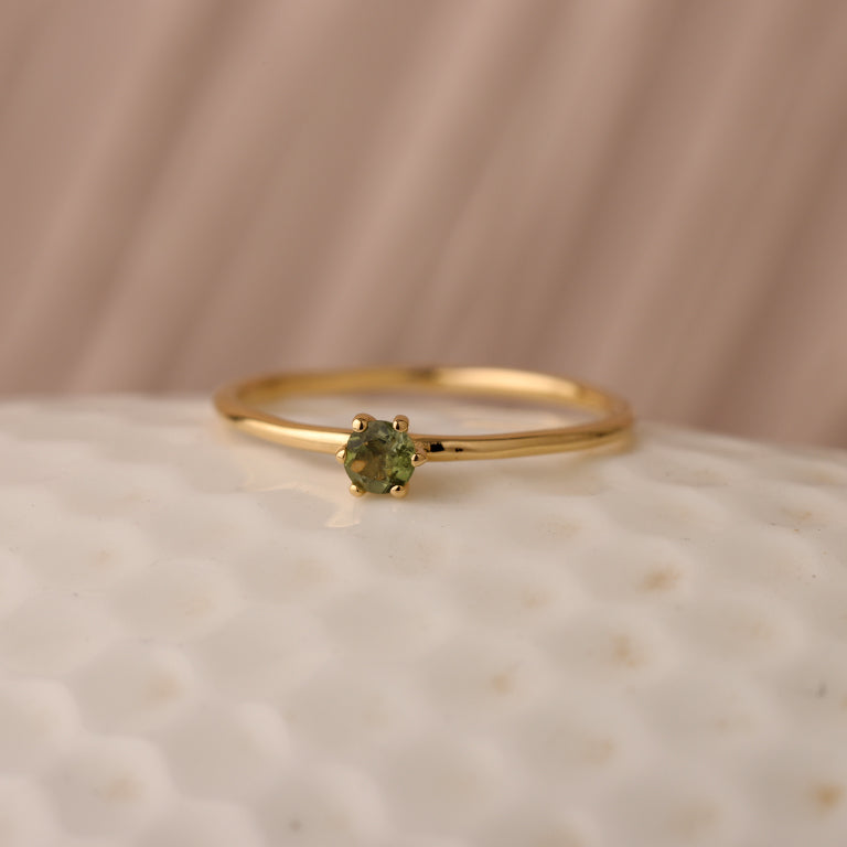 Ring  MINI BRIANA  mit grünem Turmalin 3mm