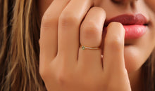 Ring  MINI BRIANA  mit grünem Turmalin 3mm