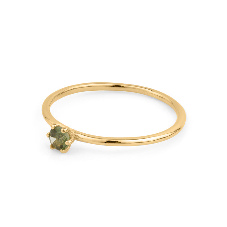 Ring  MINI BRIANA  mit grünem Turmalin 3mm