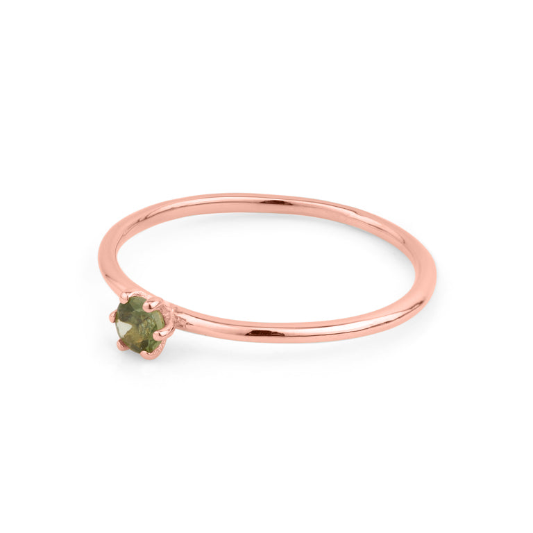 Ring  MINI BRIANA  mit grünem Turmalin 3mm