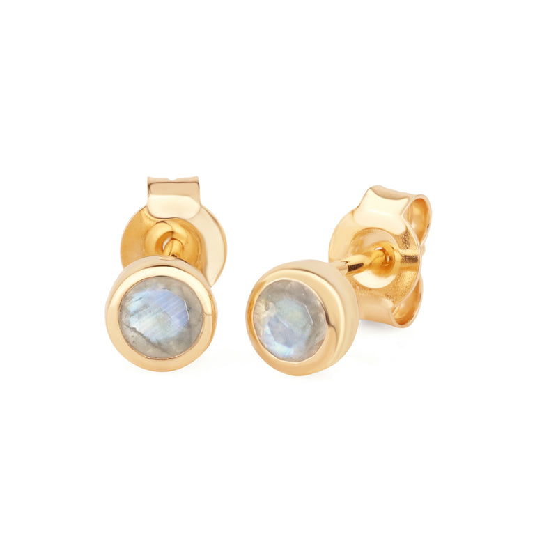 Ohrstecker  LEONORA Mondstein 4mm