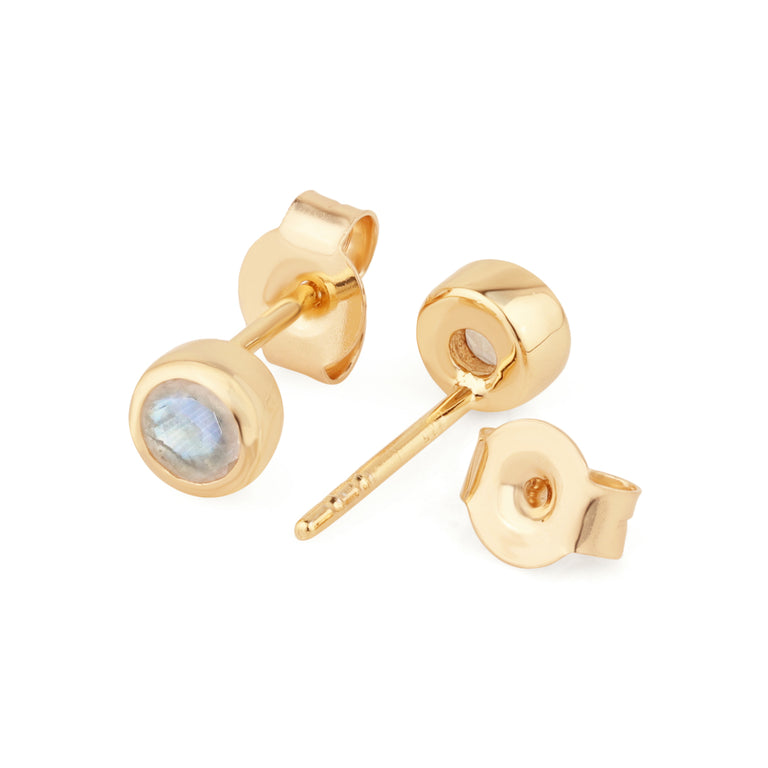 Ohrstecker  LEONORA Mondstein 4mm