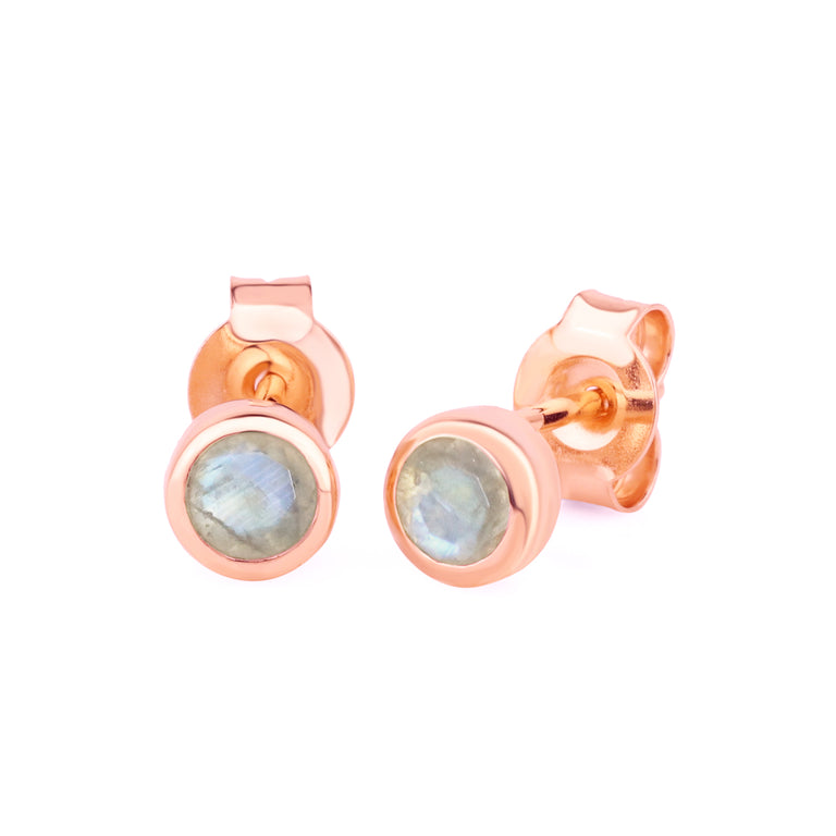 Ohrstecker  LEONORA Mondstein 4mm