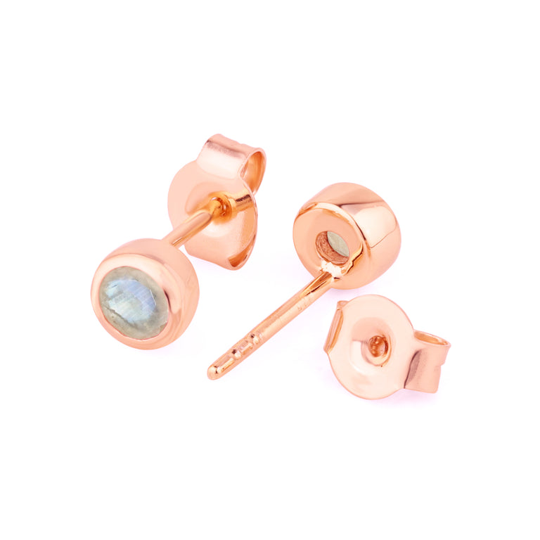 Ohrstecker  LEONORA Mondstein 4mm