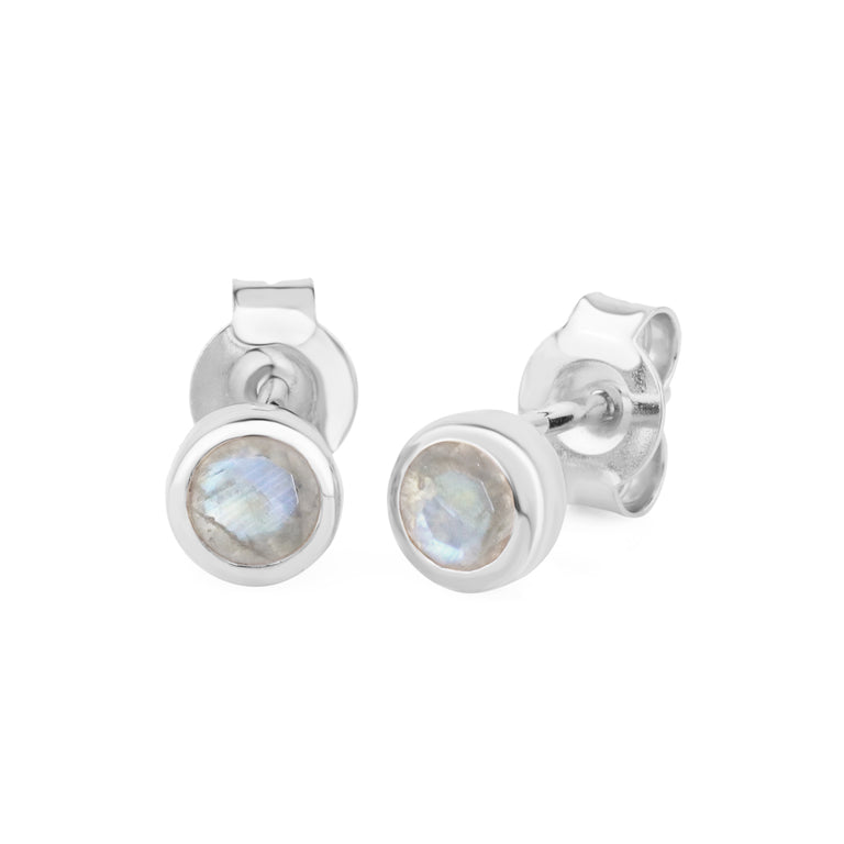 Ohrstecker  LEONORA Mondstein 4mm