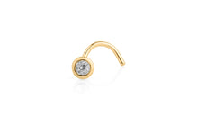 Nasen Piercing COLLET mit 2mm Diamamt und Topas