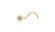 Nasen Piercing COLLET mit 2mm Diamamt und Topas