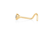 Nasen Piercing COLLET mit 2mm Diamamt und Topas