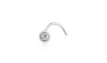 Nasen Piercing COLLET mit 2mm Diamamt und Topas
