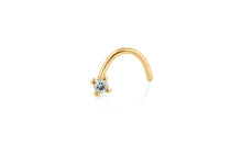 Nasen Piercing DIANA mit 1.5 mm Diamant und Topas