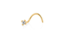 Nasen Piercing DIANA mit 1.5 mm Diamant und Topas