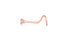 Nasen Piercing DIANA mit 1.5 mm Diamant und Topas