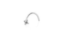 Nasen Piercing DIANA mit 1.5 mm Diamant und Topas