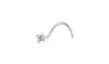 Nasen Piercing DIANA mit 1.5 mm Diamant und Topas